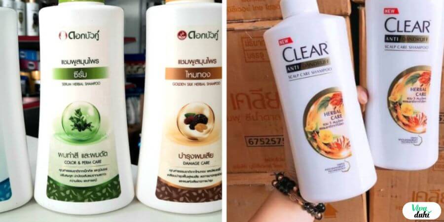 Dầu gội, sữa tắm thảo dược là những sản phẩm nổi tiếng của Thái Lan