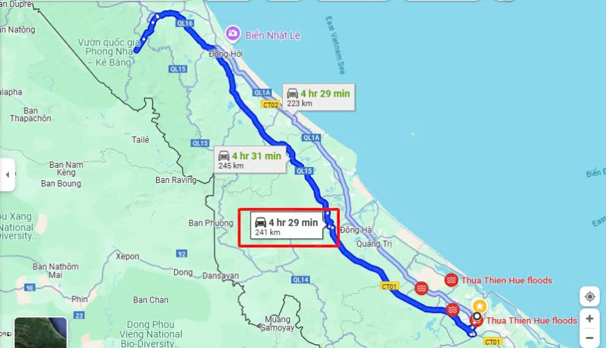 Từ Huế đến Quảng Bình Bao Nhiêu Km và Lộ Trình Di Chuyển
