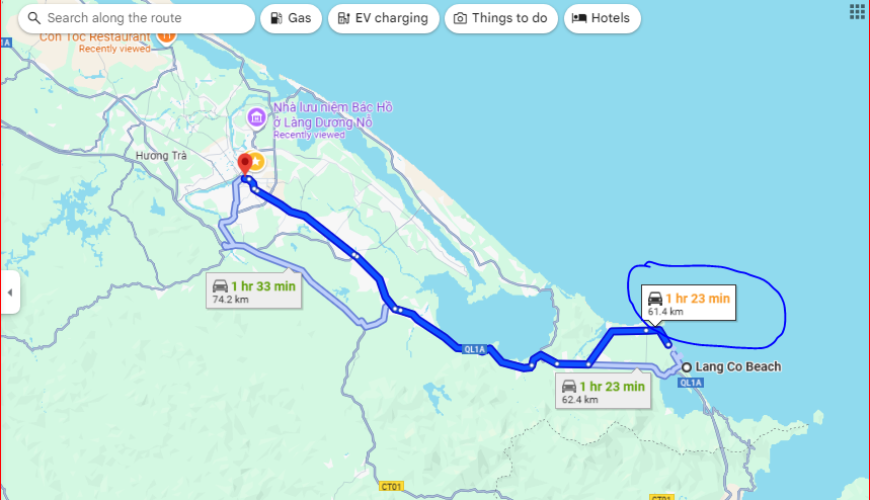 biển lăng cô cách huế bao xa