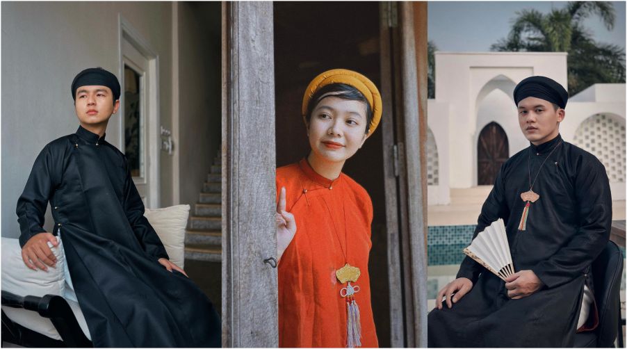 Trang phục quan lại và sĩ tử: áo dài ngũ thân, khăn đóng